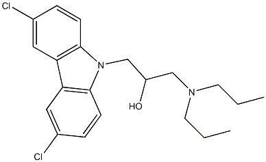 1-(3,6-dichloro-9H-carbazol-9-yl)-3-(dipropylamino)propan-2-ol 구조식 이미지