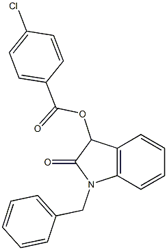 1-benzyl-2-oxo-2,3-dihydro-1H-indol-3-yl 4-chlorobenzenecarboxylate 구조식 이미지