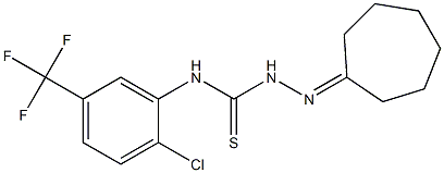 N1-[2-chloro-5-(trifluoromethyl)phenyl]-2-cycloheptylidenhydrazine-1-carbothioamide 구조식 이미지