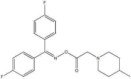 1-[2-({[bis(4-fluorophenyl)methylene]amino}oxy)-2-oxoethyl]-4-methylpiperidine Structure