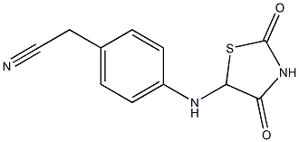 2-{4-[(2,4-dioxo-1,3-thiazolan-5-yl)amino]phenyl}acetonitrile 구조식 이미지