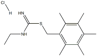 2,3,4,5,6-pentamethylbenzyl (ethylamino)methanimidothioate hydrochloride 구조식 이미지