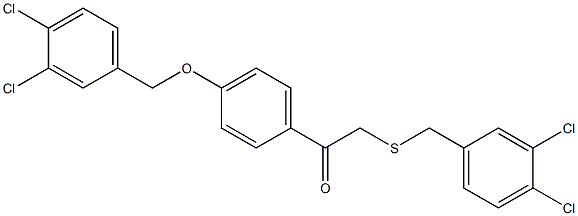 1-{4-[(3,4-dichlorobenzyl)oxy]phenyl}-2-[(3,4-dichlorobenzyl)thio]ethan-1-one Structure