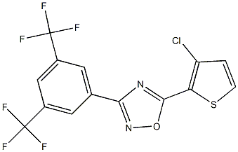 5-(3-chloro-2-thienyl)-3-[3,5-di(trifluoromethyl)phenyl]-1,2,4-oxadiazole Structure