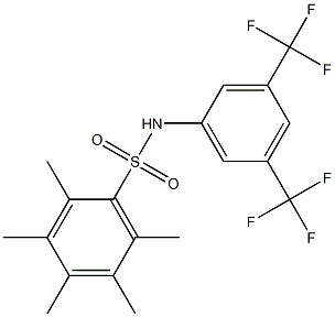 N1-[3,5-di(trifluoromethyl)phenyl]-2,3,4,5,6-pentamethylbenzene-1-sulfonamide 구조식 이미지