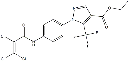 ethyl 1-{4-[(2,3,3-trichloroacryloyl)amino]phenyl}-5-(trifluoromethyl)-1H-pyrazole-4-carboxylate 구조식 이미지