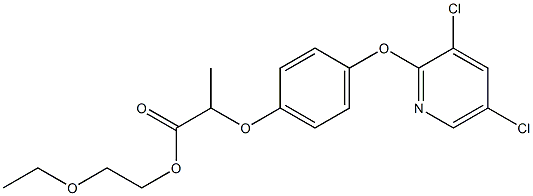 2-ethoxyethyl 2-{4-[(3,5-dichloro-2-pyridyl)oxy]phenoxy}propanoate 구조식 이미지