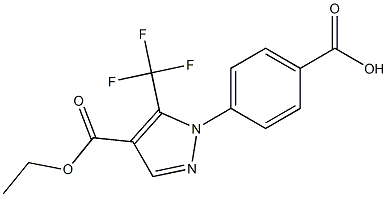 4-[4-(ethoxycarbonyl)-5-(trifluoromethyl)-1H-pyrazol-1-yl]benzoic acid Structure
