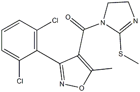 [3-(2,6-dichlorophenyl)-5-methylisoxazol-4-yl][2-(methylthio)-4,5-dihydro-1H-imidazol-1-yl]methanone 구조식 이미지