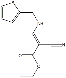 ethyl 2-cyano-3-[(2-thienylmethyl)amino]acrylate Structure