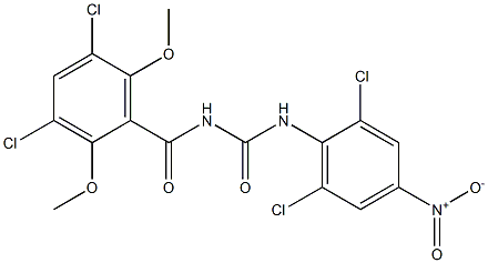 N-(3,5-dichloro-2,6-dimethoxybenzoyl)-N'-(2,6-dichloro-4-nitrophenyl)urea 구조식 이미지