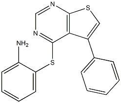 2-[(5-phenylthieno[2,3-d]pyrimidin-4-yl)thio]aniline 구조식 이미지