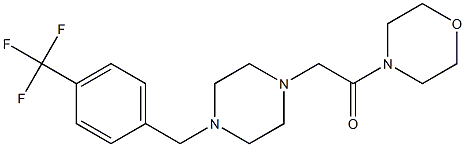 1-morpholino-2-{4-[4-(trifluoromethyl)benzyl]piperazino}-1-ethanone Structure