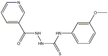 N1-(3-methoxyphenyl)-2-(3-pyridylcarbonyl)hydrazine-1-carbothioamide 구조식 이미지