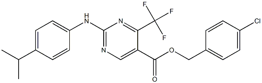 4-chlorobenzyl 2-(4-isopropylanilino)-4-(trifluoromethyl)pyrimidine-5-carboxylate Structure