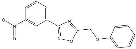 3-(3-nitrophenyl)-5-[(phenylthio)methyl]-1,2,4-oxadiazole 구조식 이미지