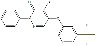 4-chloro-2-phenyl-5-[3-(trifluoromethyl)phenoxy]-2,3-dihydropyridazin-3-one 구조식 이미지