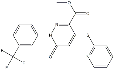 methyl 6-oxo-4-(2-pyridinylsulfanyl)-1-[3-(trifluoromethyl)phenyl]-1,6-dihydro-3-pyridazinecarboxylate Structure