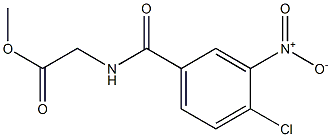 methyl [(4-chloro-3-nitrobenzoyl)amino]acetate Structure