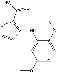 3-{[3-methoxy-1-(methoxycarbonyl)-3-oxoprop-1-enyl]amino}thiophene-2-carbox ylic acid Structure