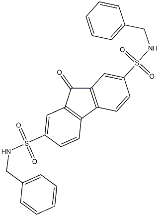 N2,N7-dibenzyl-9-oxo-9H-2,7-fluorenedisulfonamide 구조식 이미지