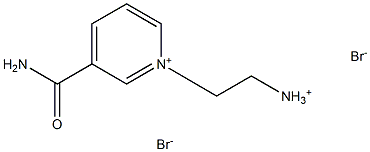 3-(aminocarbonyl)-1-(2-ammonioethyl)pyridinium dibromide 구조식 이미지