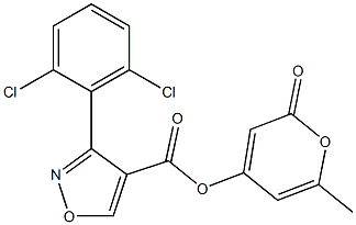 6-methyl-2-oxo-2H-pyran-4-yl 3-(2,6-dichlorophenyl)-4-isoxazolecarboxylate Structure