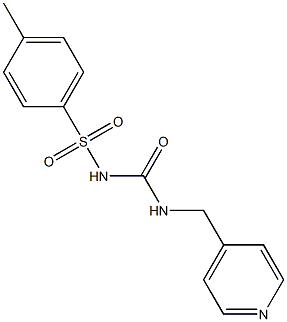 4-{[({[(4-methylphenyl)sulfonyl]amino}carbonyl)amino]methyl}pyridine 구조식 이미지