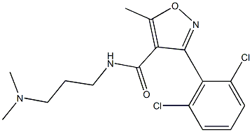 N4-[3-(dimethylamino)propyl]-3-(2,6-dichlorophenyl)-5-methylisoxazole-4-carboxamide 구조식 이미지