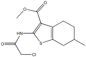 2-(2-Chloro-acetylamino)-6-methyl-4,5,6,7-tetrahydro-benzo[b]thiophene-3-carboxylic acid methyl ester 구조식 이미지