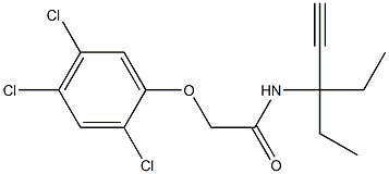 N1-(1,1-diethylprop-2-ynyl)-2-(2,4,5-trichlorophenoxy)acetamide 구조식 이미지