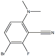 3-bromo-6-(dimethylamino)-2-fluorobenzonitrile 구조식 이미지