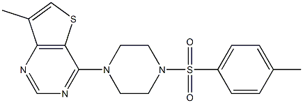 7-methyl-4-{4-[(4-methylphenyl)sulfonyl]piperazino}thieno[3,2-d]pyrimidine 구조식 이미지