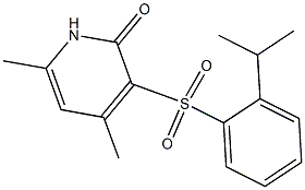 3-[(2-isopropylphenyl)sulfonyl]-4,6-dimethyl-2(1H)-pyridinone 구조식 이미지