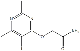 2-[(5-iodo-2,6-dimethyl-4-pyrimidinyl)oxy]acetamide 구조식 이미지