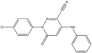 4-anilino-1-(4-chlorophenyl)-6-oxo-1,6-dihydro-3-pyridazinecarbonitrile 구조식 이미지