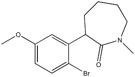 3-(2-bromo-5-methoxyphenyl)-1-methylazepan-2-one Structure