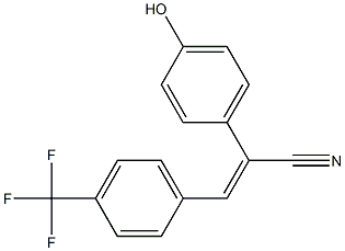 2-(4-hydroxyphenyl)-3-[4-(trifluoromethyl)phenyl]acrylonitrile 구조식 이미지