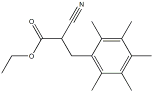 ethyl 2-cyano-3-(2,3,4,5,6-pentamethylphenyl)propanoate Structure
