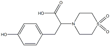 2-(1,1-dioxo-1lambda~6~,4-thiazinan-4-yl)-3-(4-hydroxyphenyl)propanoic acid Structure