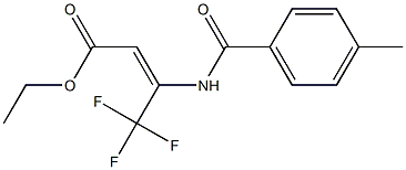 ethyl (E)-4,4,4-trifluoro-3-[(4-methylbenzoyl)amino]-2-butenoate 구조식 이미지