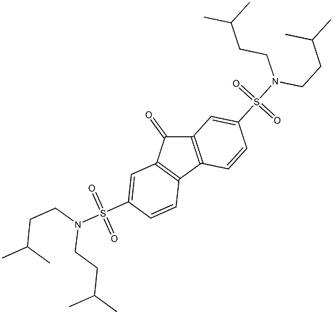 N2,N2,N7,N7-tetraisopentyl-9-oxo-9H-fluorene-2,7-disulfonamide Structure