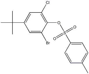 2-bromo-4-(tert-butyl)-6-chlorophenyl 4-methylbenzene-1-sulfonate Structure