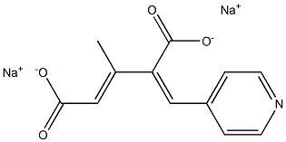 disodium 3-methyl-4-(pyridin-4-ylmethylene)pent-2-enedioate Structure