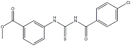 methyl 3-({[(4-chlorobenzoyl)amino]carbothioyl}amino)benzoate Structure