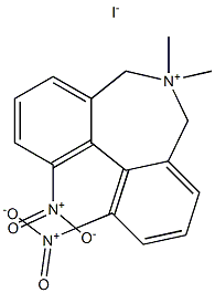 6,6-dimethyl-1,11-dinitro-6,7-dihydro-5H-dibenzo[c,e]azepinium iodide Structure