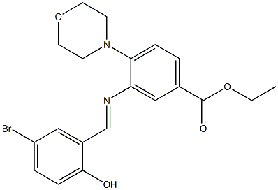 ethyl 3-[(5-bromo-2-hydroxybenzylidene)amino]-4-morpholinobenzoate 구조식 이미지