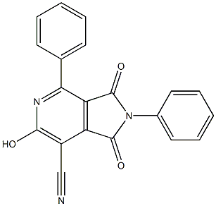 6-hydroxy-1,3-dioxo-2,4-diphenyl-2,3-dihydro-1H-pyrrolo[3,4-c]pyridine-7-carbonitrile 구조식 이미지