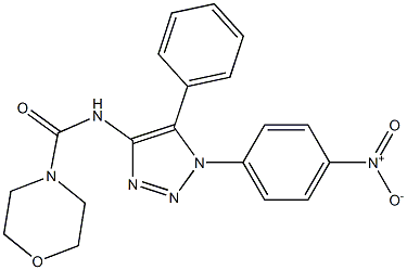 N4-[1-(4-nitrophenyl)-5-phenyl-1H-1,2,3-triazol-4-yl]morpholine-4-carboxamide 구조식 이미지