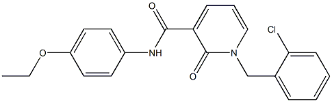 1-(2-chlorobenzyl)-N-(4-ethoxyphenyl)-2-oxo-1,2-dihydro-3-pyridinecarboxamide 구조식 이미지